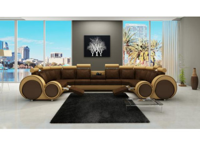 Stoff Textil Couch Textilsofa mit USB Ecksofa Couch Wohnlandschaft XXL Relax Neu