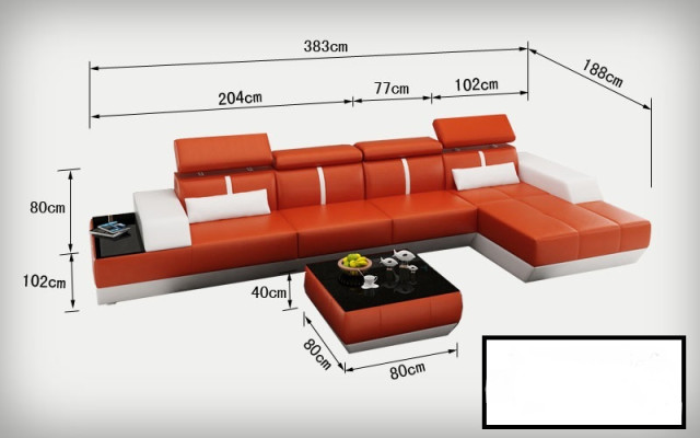 Ledersofa L-Form Couch Wohnlandschaft Ecksofa Garnitur Design Modern  Sofa USB Eu