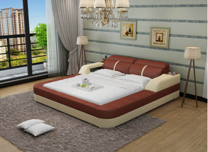 Luxus Leder Bett Design Polster Betten Doppel Modernes Ehe140/160/180 LB8823