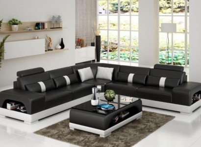 Designer Wohnlandschaft Ecksofa Sofa Couch Big L Form XXL Sitz Garnitur Sandberg