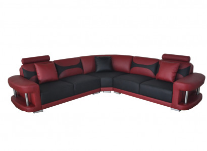 Leder Modern XXL Couch Wohnlandschaft Ledersofa Sofagarnitur Sofa L-Form F3001B