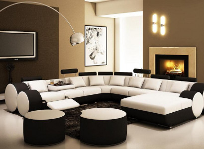 Designer Ledersofa Mit USB XXL Wohnlandschaft Sofa Polsterecke Ecksofa Neu Sofas