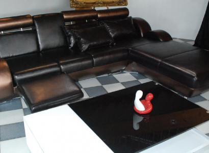 Elegante Designer Eckcouch Berlin II Ledersofa Ecksofa Sofa Couch