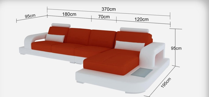 Ledersofa Couch Wohnlandschaft Ecksofa Eck Garnitur Design Modern Sofa G8007C