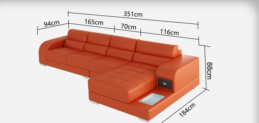 Stilvolles Design Das Schwarze L-förmige Sofa für Raffinesse und Komfort