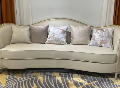 Luxus Sofa Möbel Wohnzimmer Sofas 3 Sitzer Couch Echtholz Italienischer Stil Neu