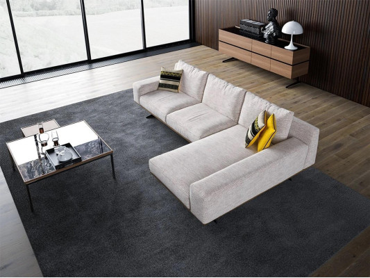 Designer Luxus Textil Polstersofa L-Form Wohnzimmer 2x Couchtisch Einrichtung