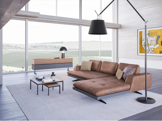 Wohnzimmer Leder Ecksofa L-Form Polstermöbel Modern Relax Sofa Couch