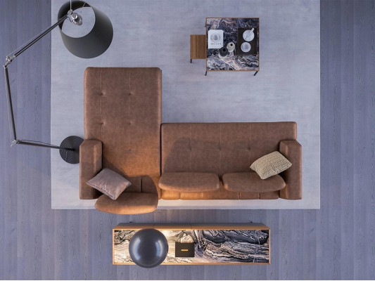 Wohnzimmer Leder Ecksofa L-Form Polstermöbel Modern Relax Sofa Couch