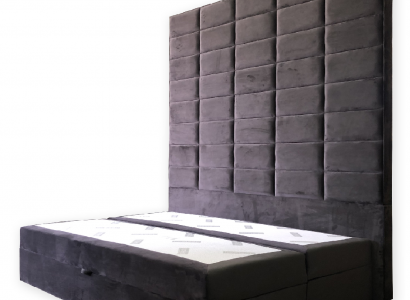 Doppelbett Polster Bett Braun 180x200 Betten Luxus Design Möbel Wand Paneel Neu