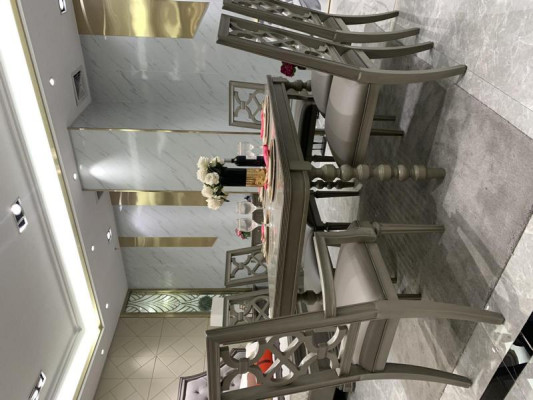 Esszimmer Garnitur Tisch Stuhl Hocker Essgarnitur Stühle Set 6tlg Antik Stil Neu