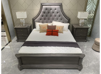 Schlafzimmer Set Bett + 2x Nachttisch Betten Doppelbett Möbel Chesterfield Neu