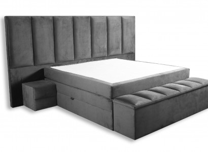 Boxspring Hotel Matratze Schlafzimmer Textil Design Bett Doppel Betten