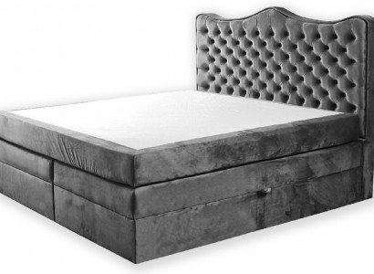 Boxspringbett Betten Polster Bett Hotel Leder Textil Stoff 180x200cm Samt Möbel