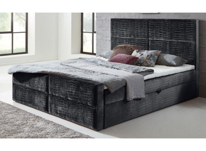 Boxspring Bett Lederbett 200x200cm Hotel Doppelbett Luxus Betten Modernes Neu