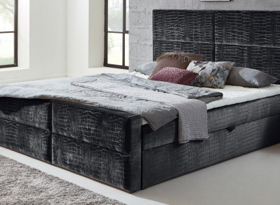 Boxspring Bett Lederbett 200x200cm Hotel Doppelbett Luxus Betten Modernes Neu