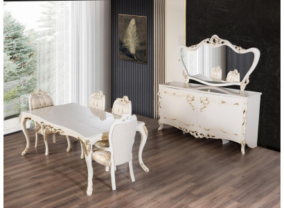 Esszimmer Set Tisch + 4 Stühle Esszimmerstuhl Sets Tische Gruppe Garnitur 5 tlg.