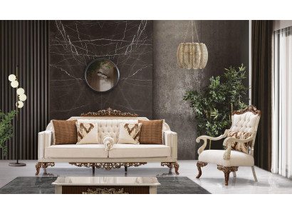 Sofagarnitur 3+1 Sitzer Sofa Couch Garnituren Sofas Polster Stoff Textil