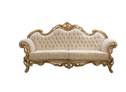 Sofa 3 Sitz Stoff Dreisitzer Sofas Luxus Wohnzimmer Chesterfield Barock