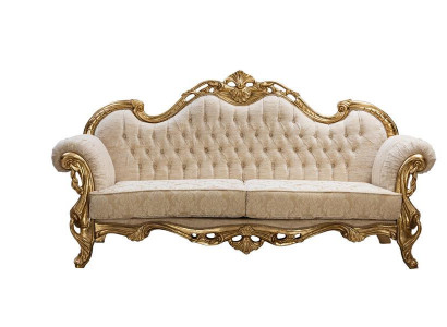 Sofa 3 Sitz Stoff Dreisitzer Sofas Luxus Wohnzimmer Chesterfield Barock