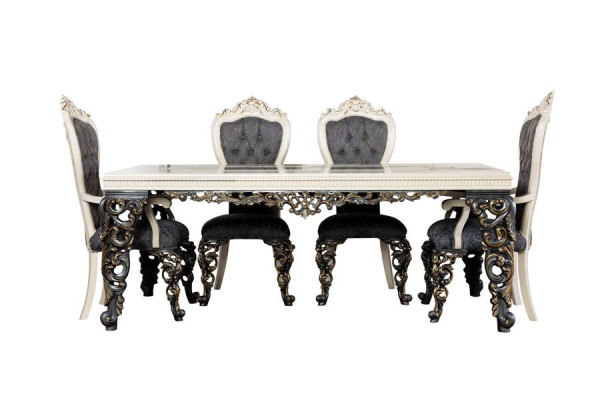 Luxus Esszimmergruppe Gruppe 6 Stühle Esstisch Sideboard Esszimmer Set 9tlg.