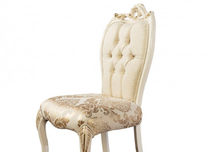 Stuhl ohne Armlehnen Holz Stühle Luxus Stoff Design Stuhl Lehnstuhl Neu Polster