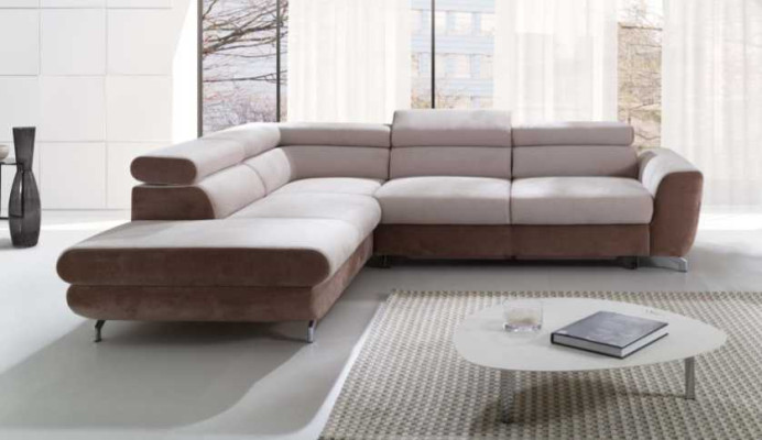 Ecksofa Wohnlandschaft Sofa mit Bettfunktion Ecksofa Couch Ecke Polster Garnitur