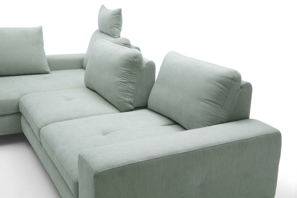 Wohnzimmer Textil L-Form Sofas Sofas Ecke Ecksofa Couch Polstermöbel