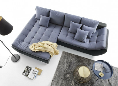 Moderne Design Sofas Couchs Möbel Stoff L-Form Wohnzimmer Ecksofa