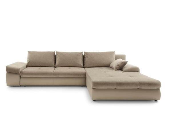 L-Form Sitz Farbe Ecksofa Couch Polstermöbel Wohnzimmer Textil Grau