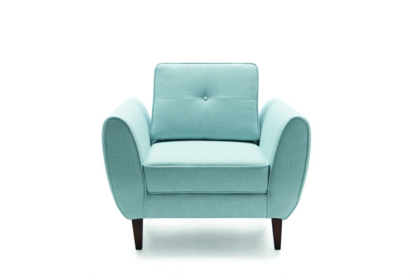 Design Chesterfield Stoff Couch Sessel 1 Sitzer Polster Sofas Lounge Club 