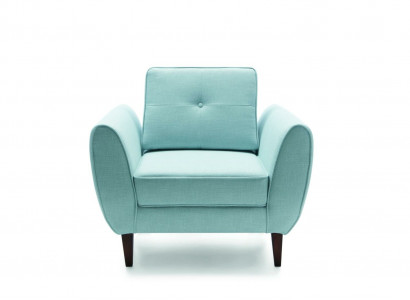 Design Chesterfield Stoff Couch Sessel 1 Sitzer Polster Sofas Lounge Club 