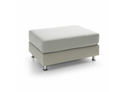 XXL Club Fußhocker Club Lounge Hocker Leder Textil Ottoman Designer Pufa