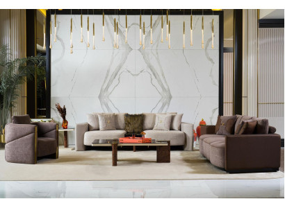 Sofagarnitur 3+2+1 Sitzer Modern Relax Sessel Modern Stil 3tlg Textil Stoff