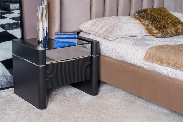 Schlafzimmer Set Komplett Bett + 2x Nachttische + Kleiderschrank 4tlg.