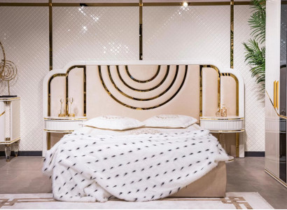 Modern Schlafzimmer Set Bett + 2x Nachttische Design Möbel 3 tlg. Neu