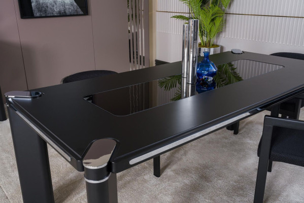 Esszimmer Set 6x Stühle Esstisch Esszimmer Designer Holz Stuhl Garnitur Neu