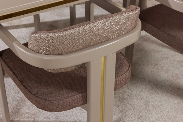 Esszimmer Set 4x Stühle Esstisch Set Esszimmer Designer Holz Stühle Garnitur Neu