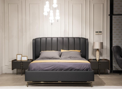 Modern Schlafzimmer Set Bett + 2x Nachttische Design Möbel 3 tlg EU