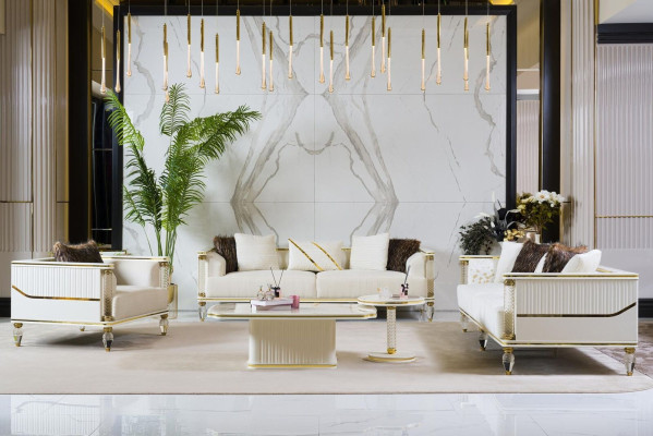 Sofagarnitur 3+3+1 Sitzer Sessel Garnitur Modern Relax Sessel Möbel Neu