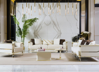 Sofagarnitur 3+3+1 Sitzer Sessel Garnitur Modern Relax Sessel Möbel Neu