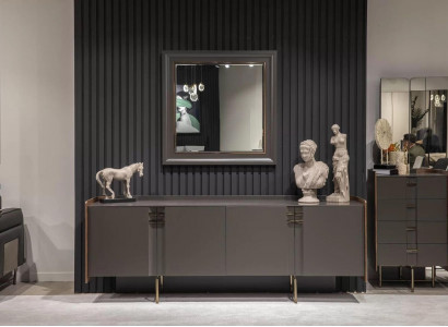 Modern Anrichte Sideboard Anrichte mit Spiegel Unterschrank Luxus Möbel Neu