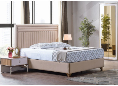 Modern Schlafzimmer Set Bett + 2x Nachttische Design Möbel 3 tlg. Neu EU