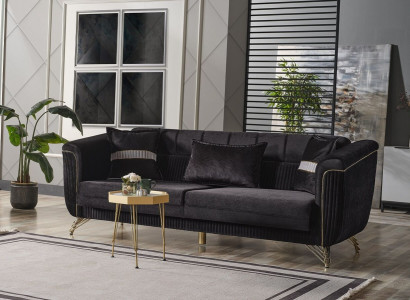Edles Dreisitzer Sofa Modernen 3 Sitzer Stilvolle Sofa 228cm Braun Möbel