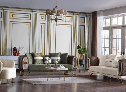 Designer Sofagarnitur 3+3+1 Sitzer Couch Polster Neu Sitzgarnitur Set