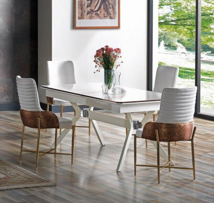 Esszimmer Set Garnitur Tisch 6x Stühle Design Modern Möbel Luxus Sideboard