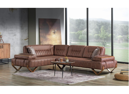 Ecksofa Wohnlandschaft Farbe Braun L-Form Sofa Neu Wohnzimmer Ecksofa Luxus Neu