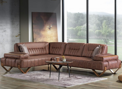 Ecksofa Wohnlandschaft Farbe Braun L-Form Sofa Neu Wohnzimmer Ecksofa Luxus Neu