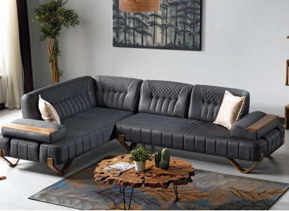 Ecksofa L-Form Textil Eckcouch Sofa Polster Premium Couch L Form Modern Neu