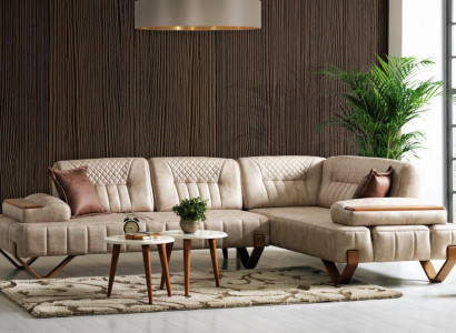 Ecksofa Wohnlandschaft Farbe Beige L-Form Sofa Neu Wohnzimmer Ecksofa Luxus Neu